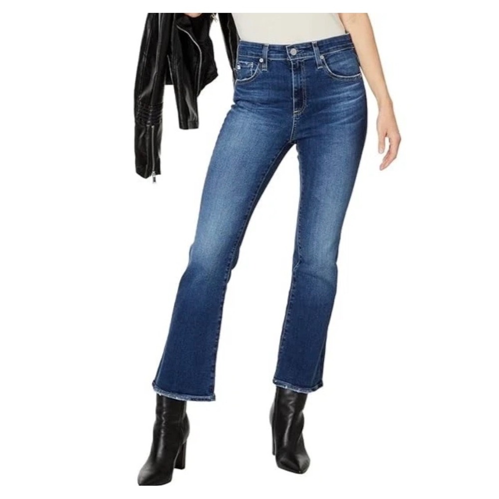 Adriano Goldschmied Jeans Women 25 Farrah Boot Crop Mid Rise Fit Japanese Fabric